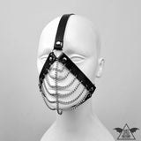 BITE Black Head Harness With Chain Muzzle