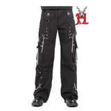 Tripp Men's Electro Bondage Rave Gothic Cyber Chain Goth Jeans Punk Rock Pants Gothic Pants Hi-404-GT
