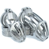 BON4MplusLarge Male Chastity Cage Package in Stainless Steel Cock Cage Extra Large Chastity Device Cage Combo Set High Quality BON4M Series