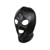 Bondage Mask Protective Mask Real Cowhide Leather Hood-Disguise Open Mouth Blindfold Hood