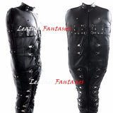 Real leather Black Body bag Restricted Slave Laced Up Closure Sleep sack/Leather Black Heavy Duty Sleep Sack BDSM Mummy Seductive Restricted