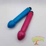 Wooden vibrator made of lime wood No.6 with battery, charging cable, 10 vibration programs and 6-fold painting