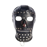 Supreme Master 100% Genuine Leather Sugar Daddy Mask Hood ~ Leather Bondage Mask with Eye holes ~ Fetish Mask BDSM Gear Kinky Restraint