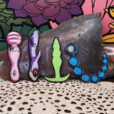 Sex Toy Vibrator, Butt Plug, Anal Beads Embroidered Patch