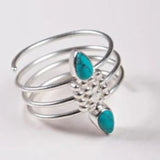 Turquoise Sterling Silver CockRing-Heavy Cock Ring,Smooth Penis Ring,Thickened Delay Ring ,Chastity Device,Scrotum Bondage ,enhancer jewelry