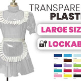 Transparent Plastic PVC Dress For Men, Lockable Maid Dress, Rave Sissy Transgender Crossdresser French Maid Outfit Bondage Chastity Lock