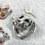 Pleasurable Arc Ring Handmade Polished Stainless Steel Male Chastity Device Short Small Cock Cage SM