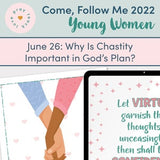 Young Women Doctrinal Topic June 26 "Why Is Chastity Important in GodÁøs Plan?" Lesson Packet for 2 Samuel 5¬C7; 11¬C12; 1 Kings 3; 8; 11