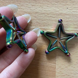 UK star nipple clamps decorative for submissive women. Five screw close. Star nipple clip non piercing nipple jewellery. Gift for her sexy