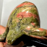Unakite Bottle Nose Dolphin Spirit Animal Totem Fetish Stone Figurine 7102