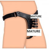 Leather Male Chastity Cage Harness, Cock Cage, chastity belt Harness, Mature