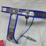 Blue Model-Y Female Chastity Belt with Locking Cover DIY kit mature