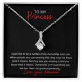 To My Princess Kink Necklace Gift, Day Collar Choker Discreet Kink Jewelry, DDLG BDSM Gift, Dominant Submissive Meaningful Punishment Gift