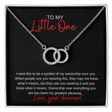To My Little One Kink Necklace Gift, Day Collar Choker Discreet Kink Jewelry, DDLG BDSM Gift, Dominant Submissive Punishment Gift
