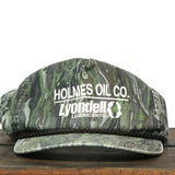 Vintage Holmes Oil Co Lyondell Lubricants Fuel Energy Heat Lubes Tree Bark Camo Camouflage HuntingTrucker Hat Snapback Baseball Cap