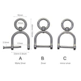 mirror polished Large 1inch solid 304 stainless steel Screw lock bow U Shackle Joint Swivel  Connector FOB KeyChains DIY hooks  carabiner
