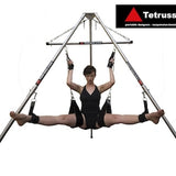 Tetruss Deluxe Bundle + 2 Pair Leather Suspension Cuffs: Shibari Suspension Bondage Frame, Portable BDSM Dungeon & Sex Swing (mature content
