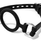 Silicone O-Ring Gag with Soft Silicone Adjustable with Lockable Buckle - Available Colors: Black, Pink