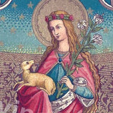 St. Agnes Icon Print; Patron Saint of Girls, Chastity, Virgins, Engaged Couples and Gardeners; Saint Print; Catholic Artwork; Home Decor