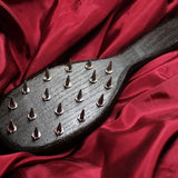 Paddle hairbrush black vampire with metal spikes, for bloodplay bdsm