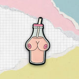 Tits Out Enamel Pin // Sexy Lapel Brooch  // Sexy Women // Comicon Accessories // Sexy Lesbian