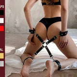 Leather handcuffs for erotic game, Bdsm X fixator for women, Bondage erotic bdsm restraints accessories, toys and torture for hot sex