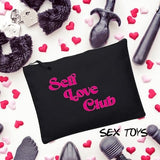 Sex toy accessory bag, masturbation kit, vibrator bag holder, birthday gift for best friend, cosmetic make up bag - Self love club CB22