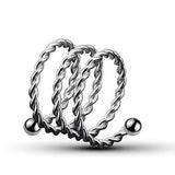 Spiral Beads Sterling Silver Penis Cock RIng Spiral Cock Ring Penis Sleeve CBT Bondage Restraint Ball_Stretcher Chastity Cage Adulte Toy's