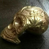 Collectible Brass Skull Head Handle Walking Cane For Wooden Walking Stick