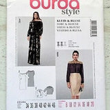 Burda UNCUT 6998 - Women's/Misses' Dress & Blouse w/Long Sleeves - Size 8 10 12 14 16 18 20 - Plus Size BBW - Modern Sewing Pattern