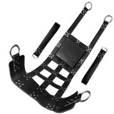 Handcrafted Genuine Leather Web Sex Sling, Leather Sex Swing with Stirrups, Heavy Duty Bondage Sling, Submissive, Adult Chair, BDSM Hammock