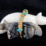 Zuni Fetishes Two Wolf Pair Fetish Bundle White Picasso Marble Wolves Carving Daisy Rose Leonard Native American Artist