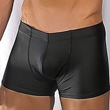 Wet Look Men's Leather Shorts - Real Sheep Leather Chastity SHORTS - Sexy Shorts - Handmade Leather Fetish Shorts