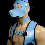 Puppy Hood Dog Mask Bar vest   with Neck Collar bartender vest