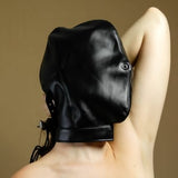 Full face mask, Sex mask, Blindfold mask, Submissive mask, BDSM mask, Leather sex hood, Bondage hood, Fetish mask, BDSM furniture