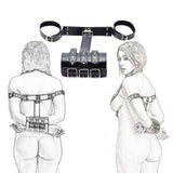 BDSM Strict Armbinder Arm Restraint Set Fetish Cuffs Wrist Restraint Customizable,Leather Bondage Kinky Sex Toys Mature