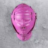 Leather kinky mask, Blindfold hood, Leather mask, Leather hood sensory deprivation, Mask for slave, BDSM head gear, Mature