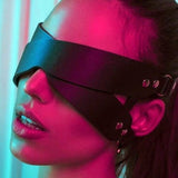 Leather Blindfold Eyemask, Blindfold Leather Bandage, BDSM Leather Mask, Bdsm Blindfold Eye Mask, Sex Cover Sleep Band, Leather Eye Patch