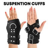 Suspension Cuffs for Sex- BDSM Hand Cuff Set Restraints for her/him for Role Play Fetish Harness Cowhide Leather 2pcs Bondage Tools