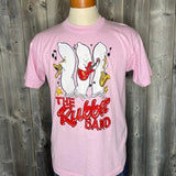 VINTAGE 1980s The Rubber Band Pink T-shirt 1988 / Condoms / Music / Made In USA / Streetwear / Cartoon / Funny / Anime Tees / Single Stitch