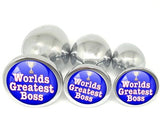 WORLDS GREATEST BOSS Butt Plug in 3 sizes - great gag fift - office fun - retirement - secret santa - birthday etc funny present for manager