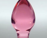 XS Extra Small PINK Glass Rosebud Butt Plug Sex Toy