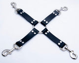X Cross Restraint - Leather bondage adult wrist and ankle connector in - 35951