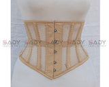 Women Under bust Nude Mesh Cotton Corset, Steel Boned Truly Waist Trainer Corsets  SS-560 CM