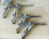 Vintage Gynecologic Instrument: German Stainless Steel Pederson Open Sided Vaginal Speculum - Virginal and Small