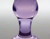 XS Extra Small PURPLE Glass Rosebud Butt Plug Sex Toy Mature