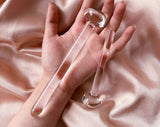 The Slim Straight-Glass Dildo-Glass Yoni Wand-Self Pleasure Yoni Wand-Transparent Glass Dildo-Strap on Adult Sex Toy