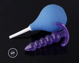 Butt Plug Adult Phalluses Plug Beads G-spot Erotic Sex Toys ,Enema Rectal Shower Cleaning Silicone Blue Ball ,Mature
