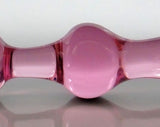 Small Pink Glass Kegel Exercise / Hourglass Butt Plug Sex toy