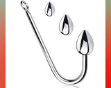 Stainless Steel Anal Hook with Interchangeable Balls Bondage Restraint  Sex Toys Mature 2 Style Options